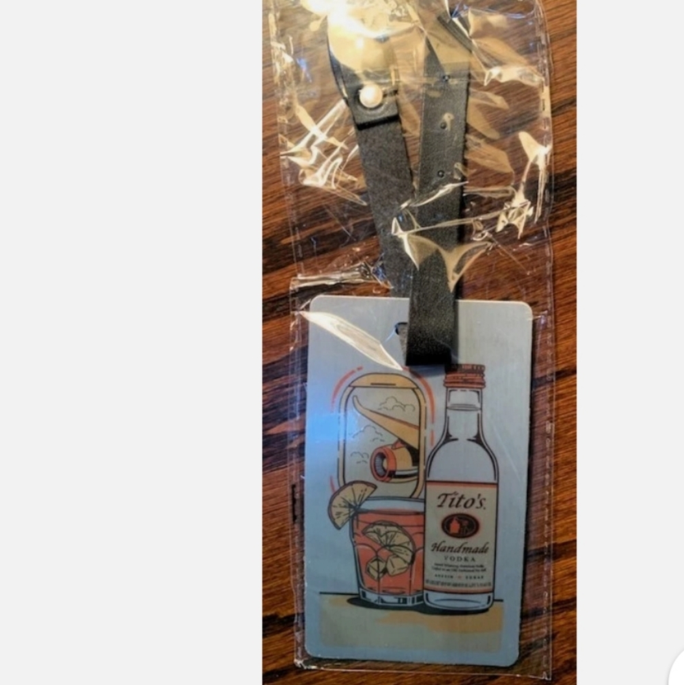 Tito's Vodka Metal Luggage Tag